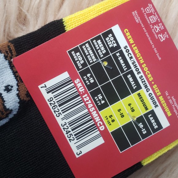 NWT 2 pack ODD SOX/PRINGLES CREW SOCKS-UNISEX - Picture 3 of 3